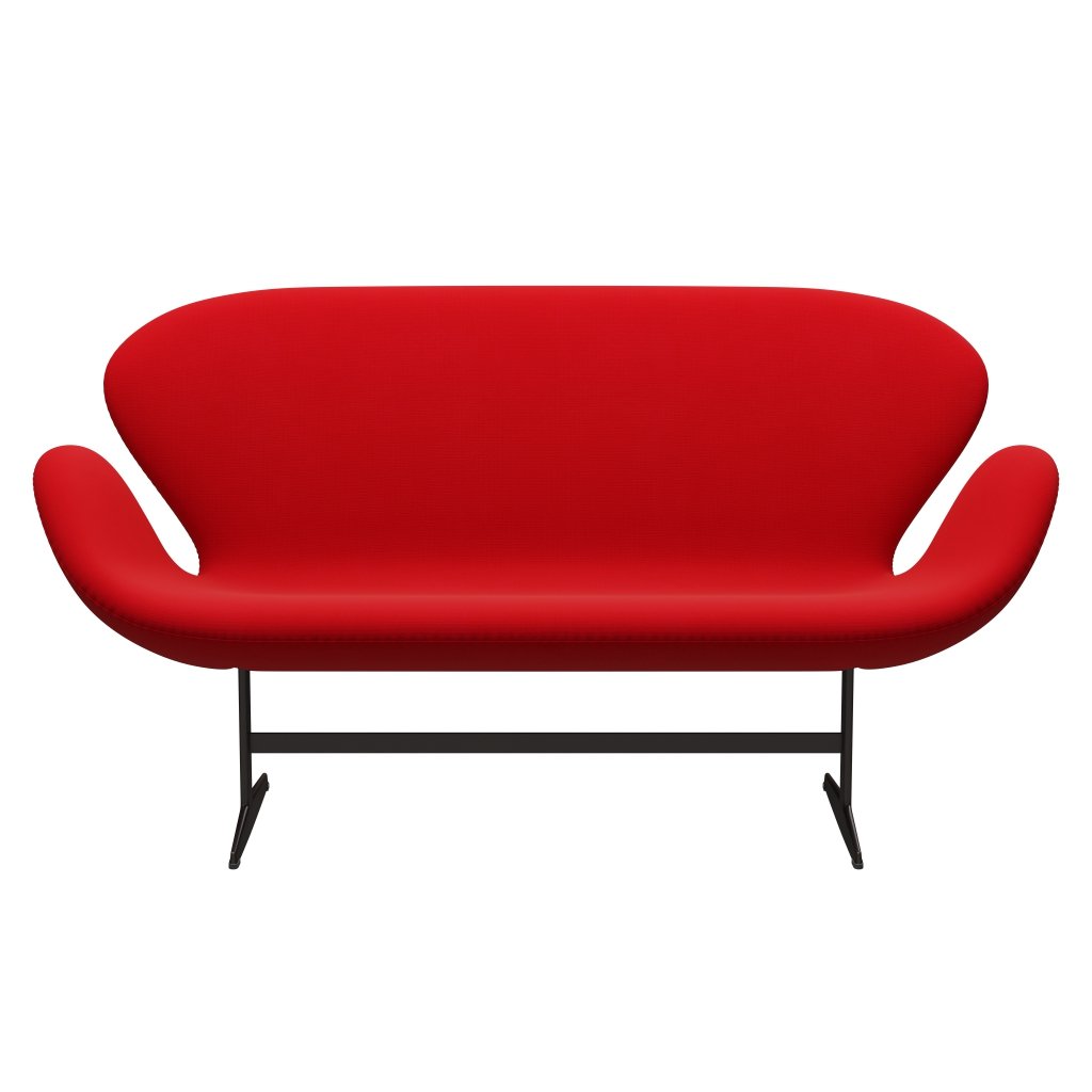 Fritz Hansen Swan Sofa 2 Seater, Brown Bronz/Fame Red (64119)