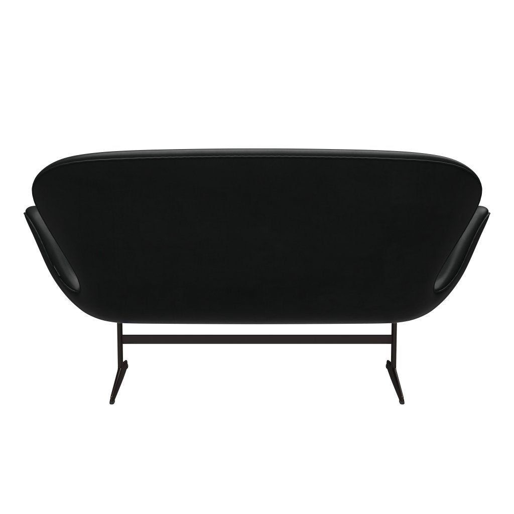 [product_category]-Fritz Hansen Swan Sofa 2 Seater, Brown Bronze/Grace Black-Fritz Hansen-3321-ELBLA-BBBASE-FRI-4