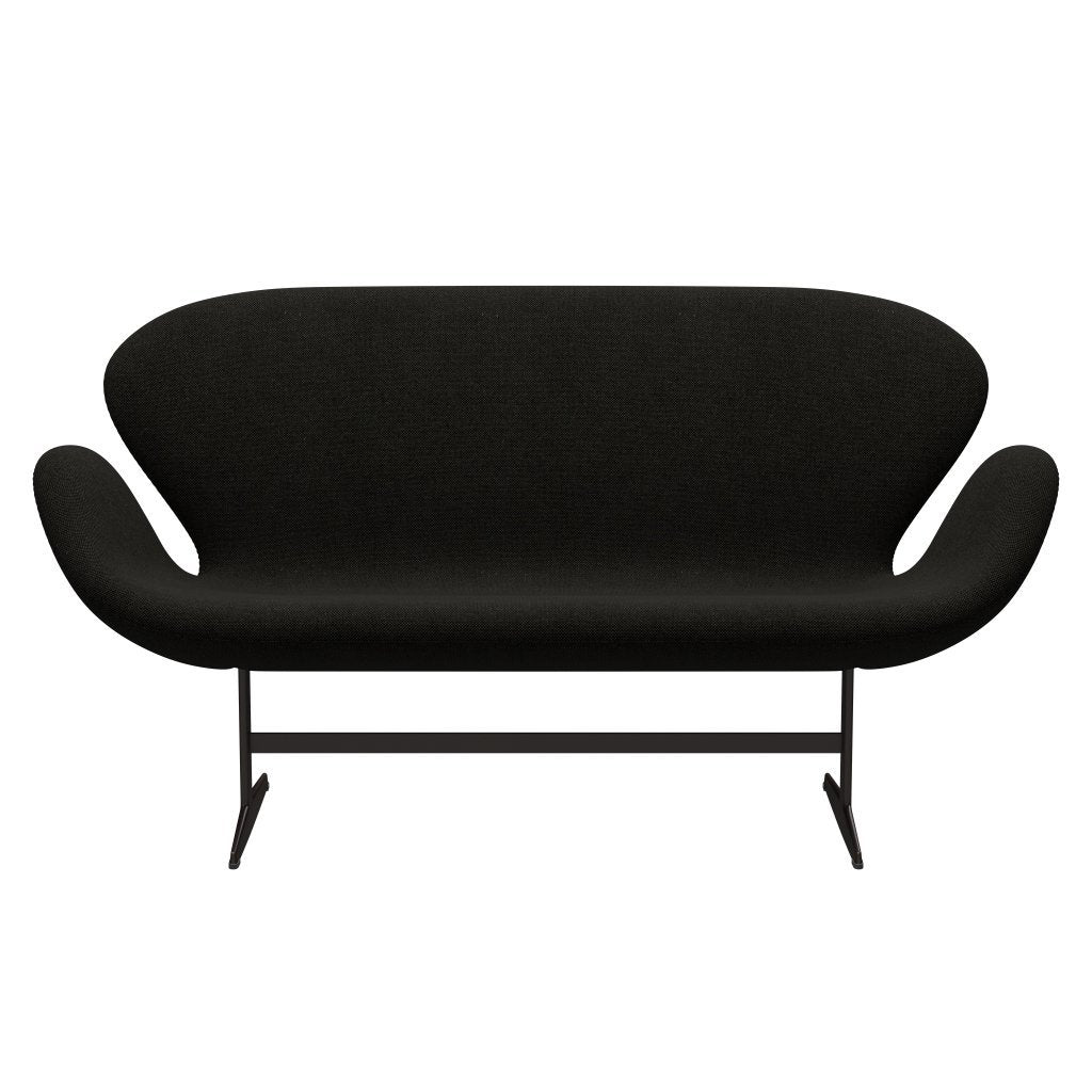 Fritz Hansen Swan Sofa 2 Seater, Brown Bronze/Hallingdal Black/Grey (173)