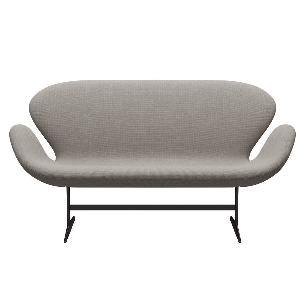 Fritz Hansen Swan Sofa 2 Seater, Brown Bronze/Hallingdal Light Grey (113)