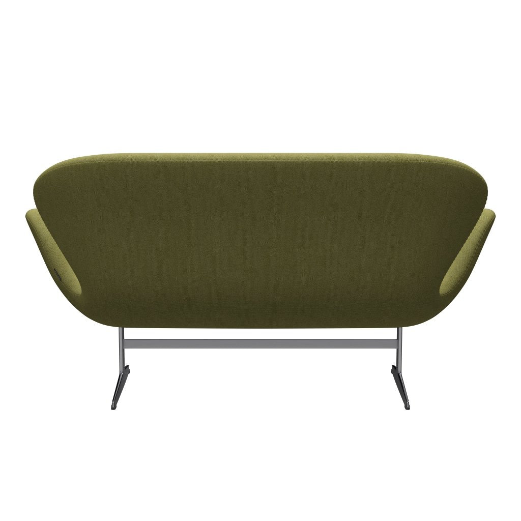 [product_category]-Fritz Hansen Swan Sofa 2 Seater, Satin Brushed Aluminium/Capture Wamrgrün-Fritz Hansen-3321-CP5301-SPAL-FRI-4