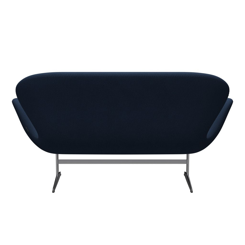 [product_category]-Fritz Hansen Swan Sofa 2 Seater, Satin Brushed Aluminium/Christianshavn Blue-Fritz Hansen-3321-CH1154-SPAL-FRI-4