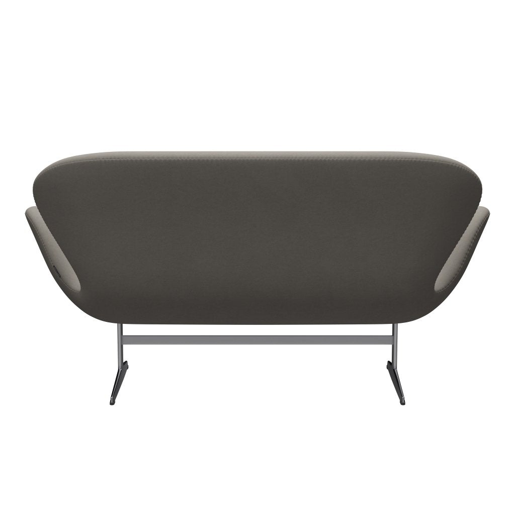 Fritz Hansen Swan Sofa 2 Seater, satén kartáčovaný hliník/pohodlí šedá (60003)