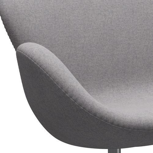 [product_category]-Fritz Hansen Swan Sofa 2 Seater, Satin Brushed Aluminium/Divina Md Cool Light Grey-Fritz Hansen-3321-DMD713-SPAL-FRI-7