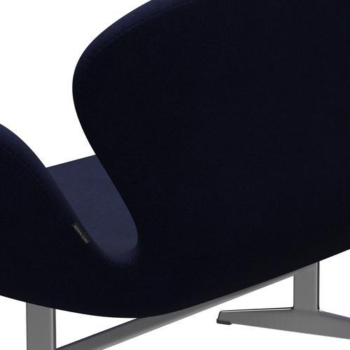 [product_category]-Fritz Hansen Swan Sofa 2 Seater, Satin Brushed Aluminium/Divina Melange Dark Blue-Fritz Hansen-3321-DIM787-SPAL-FRI-5