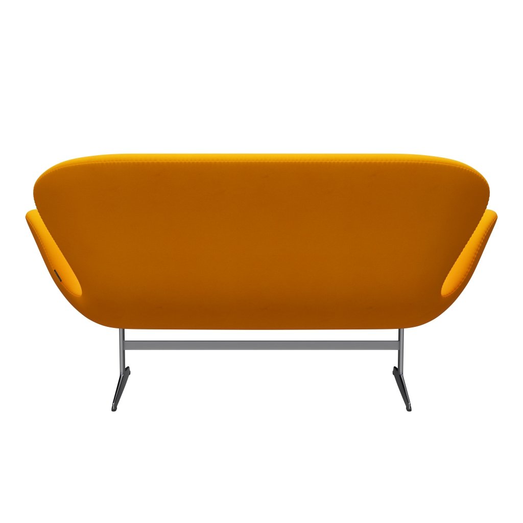 Fritz Hansen Swan Sofa 2 Seater, satén kartáčovaný hliník/Divina Orange (426)