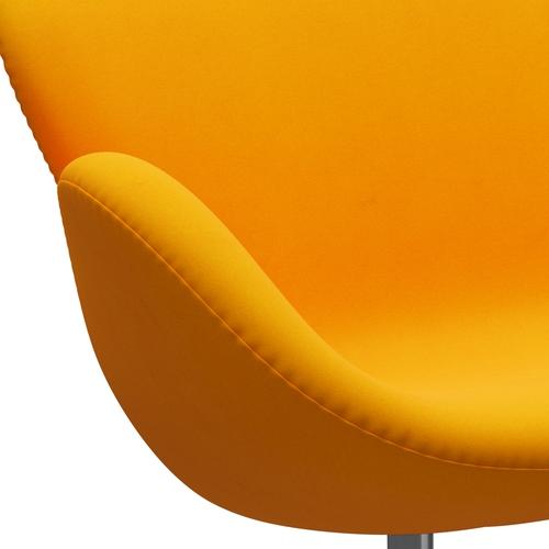 Fritz Hansen Swan Sofa 2 Seater, satén kartáčovaný hliník/Divina Orange (426)