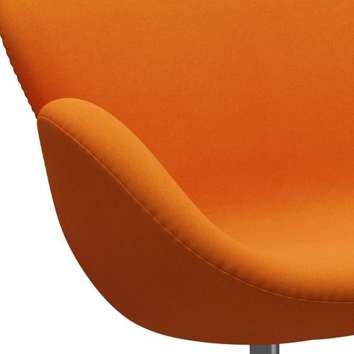 Fritz Hansen Swan Sofa 2 Seater, saténový kartáčovaný hliník/Divina Orange (444)