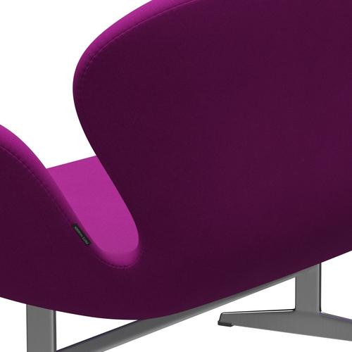 Fritz Hansen Swan Sofa 2 Seater, satén kartáčovaný hliník/divina fialová (666)