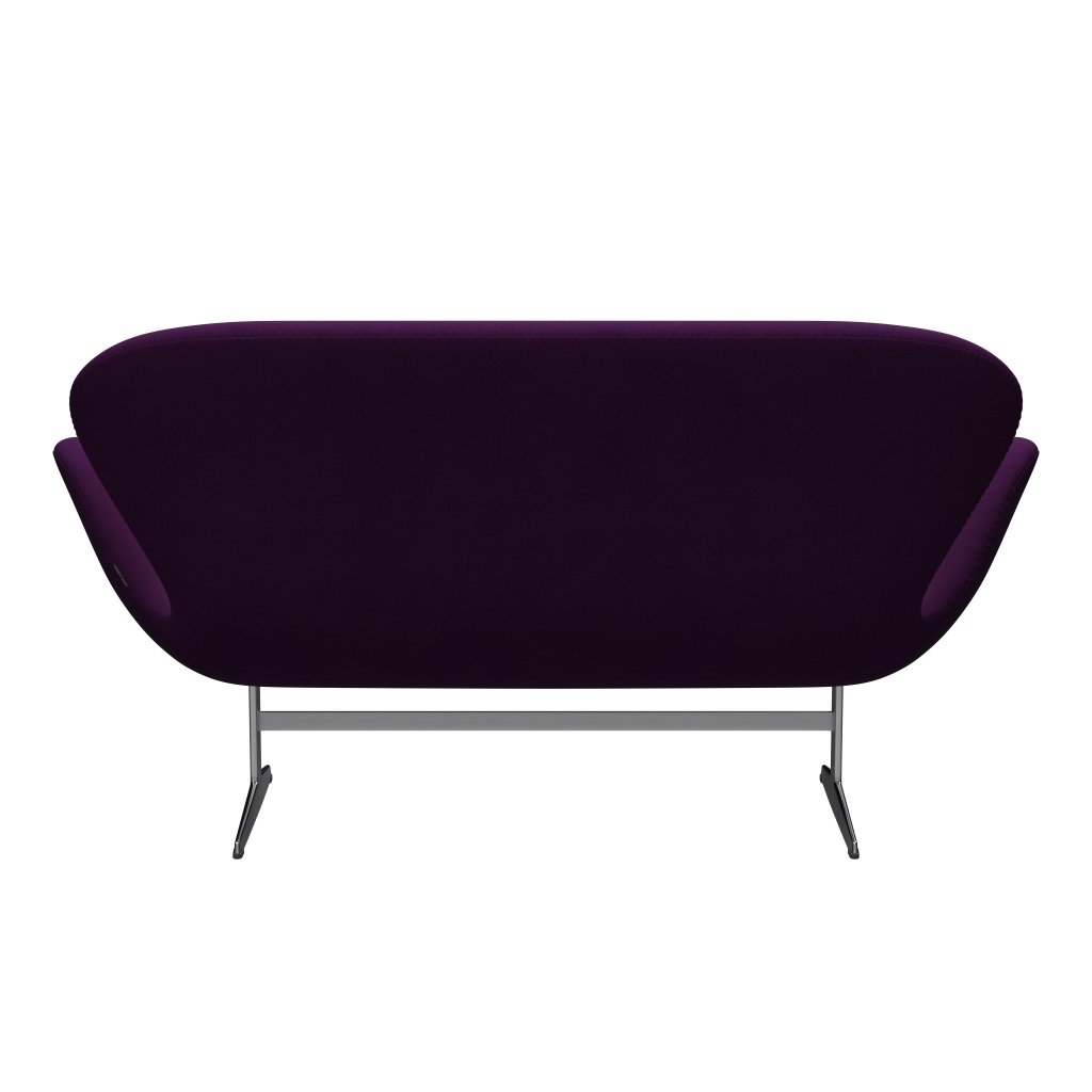 Fritz Hansen Swan Sofa 2 Seater, satén kartáčovaný hliník/Divina Violet (696)