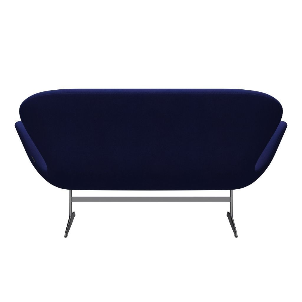 Fritz Hansen Swan Sofa 2 Seater, Satin Brushed Aluminium/Divina Violet Dark (684)