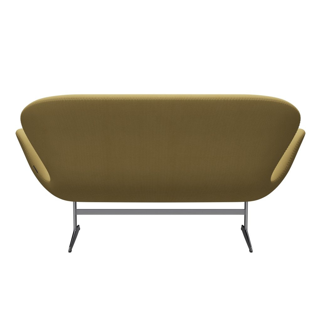 Fritz Hansen Swan Sofa 2 Seater, satén kartáčovaný hliník/sláva Beige (62068)