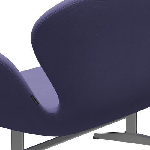 [product_category]-Fritz Hansen Swan Sofa 2 Seater, Satin Brushed Aluminium/Fame Blue Violet-Fritz Hansen-3321-F65081-SPAL-FRI-5