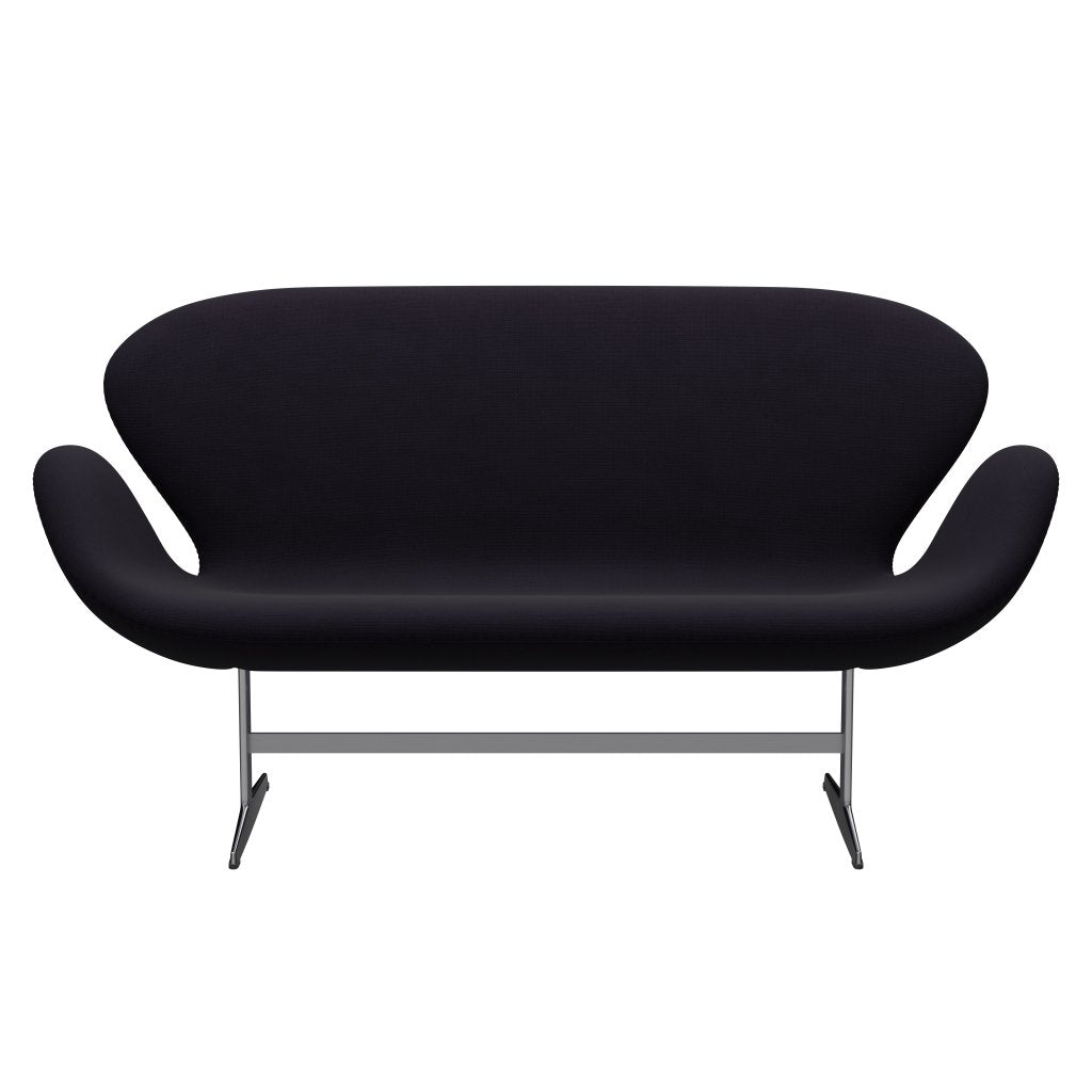 Fritz Hansen Swan Sofa 2 Seater, saténový kartáčovaný hliník/sláva Bordeaux (64055)