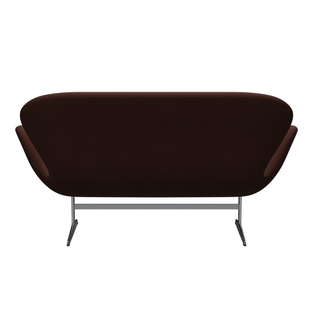 Fritz Hansen Swan Sofa 2 Seater, saténová kartáčovaná hliník/sláva Brown (61047)