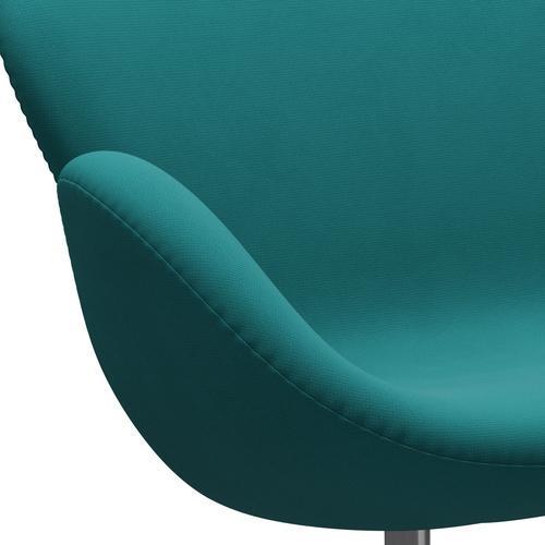 [product_category]-Fritz Hansen Swan Sofa 2 Seater, Satin Brushed Aluminium/Fame Turquoise (67016)-Fritz Hansen-3321-F67016-SPAL-FRI-7