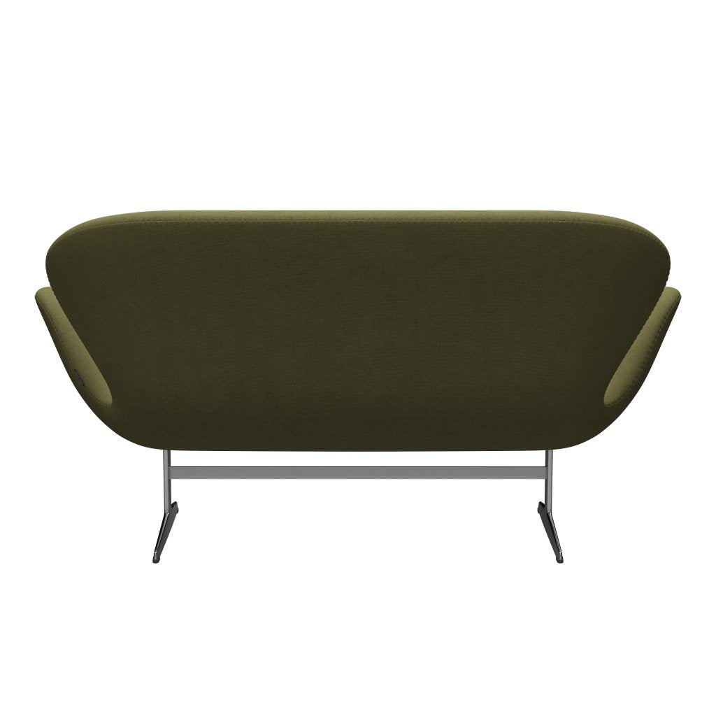 [product_category]-Fritz Hansen Swan Sofa 2 Seater, Satin Brushed Aluminium/Tonus Dusty Green-Fritz Hansen-3321-TON964-SPAL-FRI-4