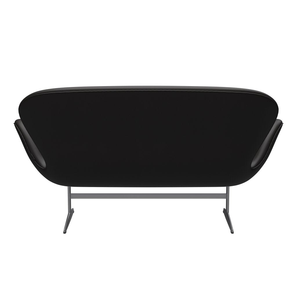 [product_category]-Fritz Hansen Swan Sofa 2 Seater, Silver Grey/Aura Black Brown-Fritz Hansen-3321-CLBBR-SGBASE-FRI-4