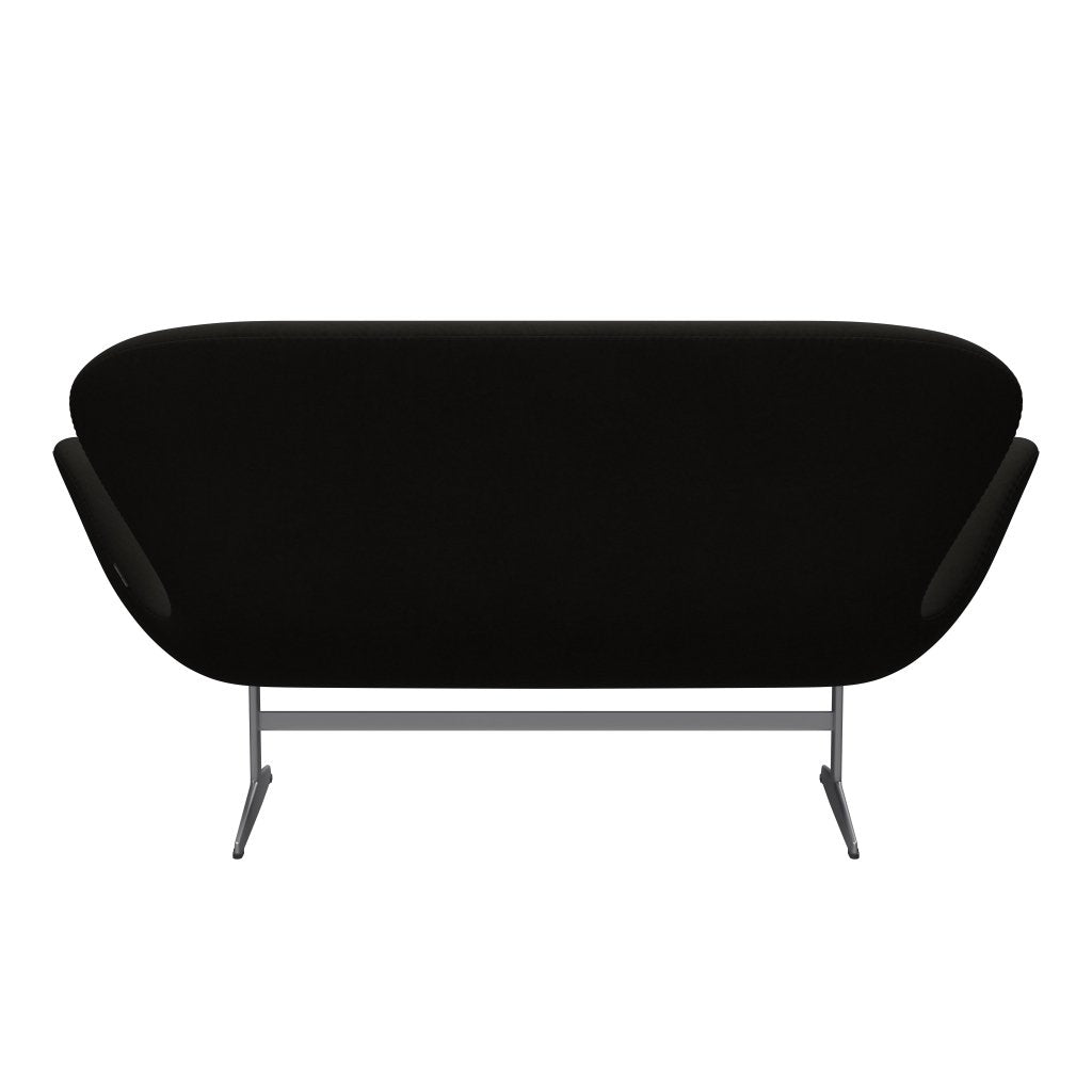 Fritz Hansen Swan Sofa 2 Seater, Silver Grey/Comfort Black (61013)