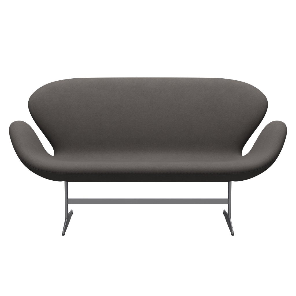 Fritz Hansen Swan Sofa 2 Seater, stříbrná šedá/pohodlí tmavě šedá (60008)