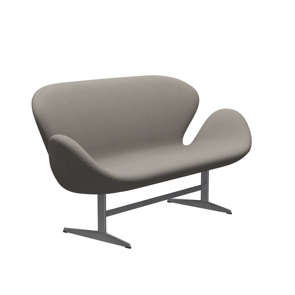 Fritz Hansen Swan Sofa 2 Seater, stříbrná šedá/pohodlí šedá (60003)