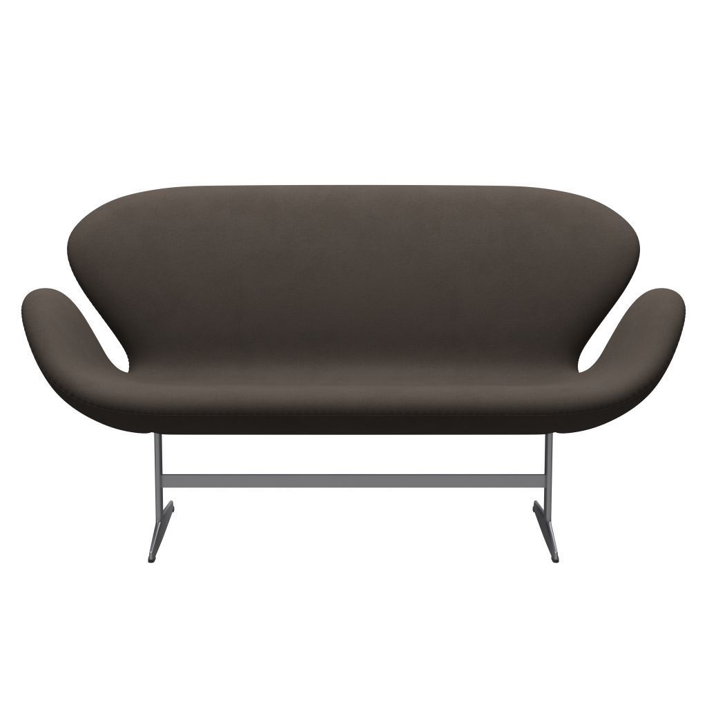 Fritz Hansen Swan Sofa 2 Seater, stříbrná šedá/pohodlí šedá (61014)