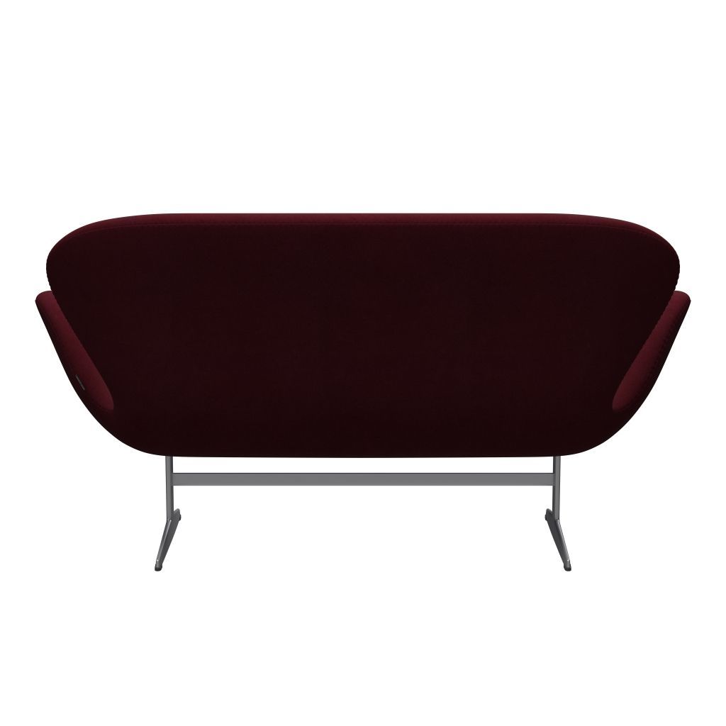 Fritz Hansen Swan Sofa 2 Seater, stříbrná šedá/divina Aubergine (671)