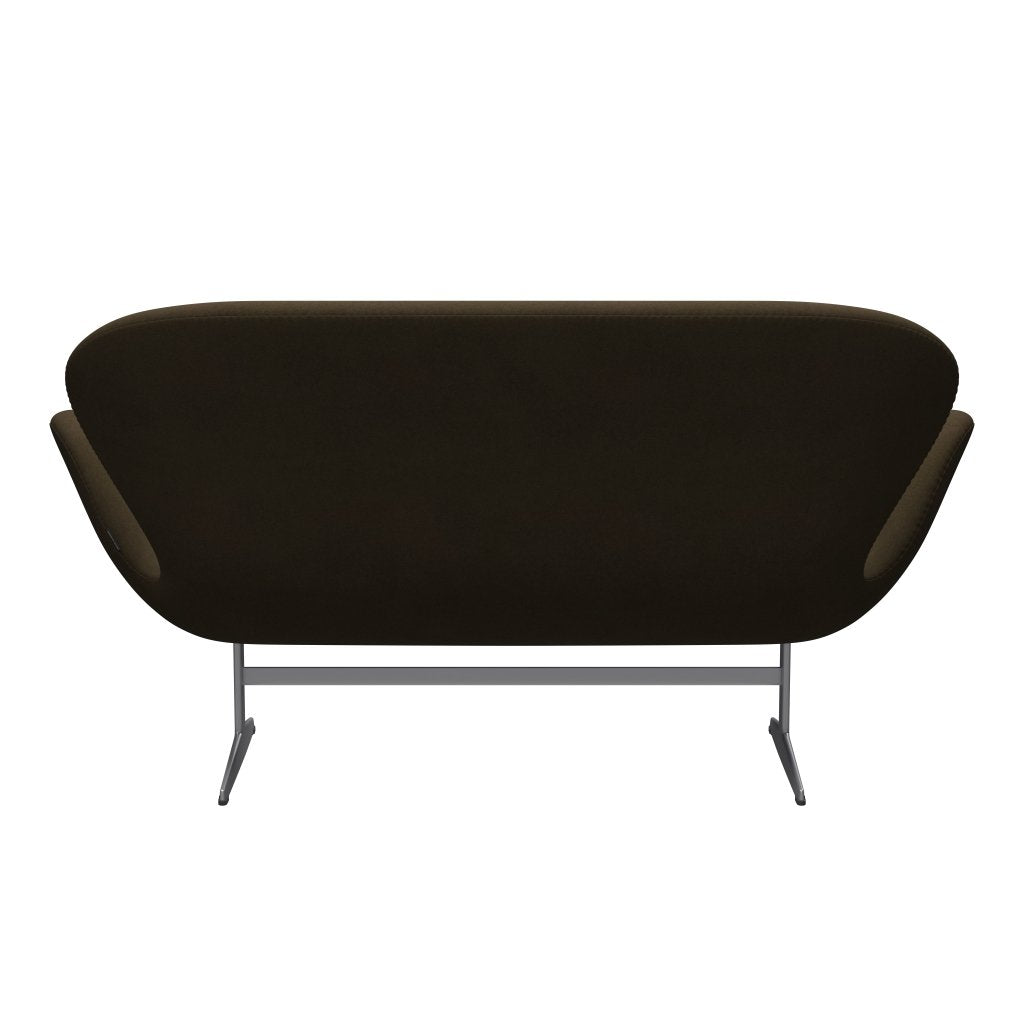 Fritz Hansen Swan Sofa 2 Seater, stříbrná šedá/Divina Brown (984)