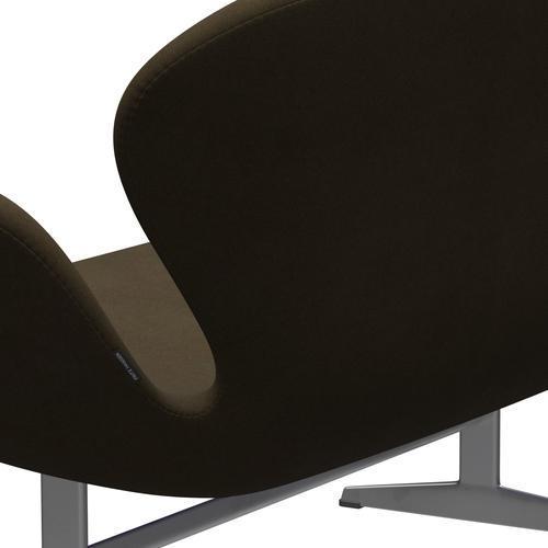 Fritz Hansen Swan Sofa 2 Seater, stříbrná šedá/Divina Brown (984)