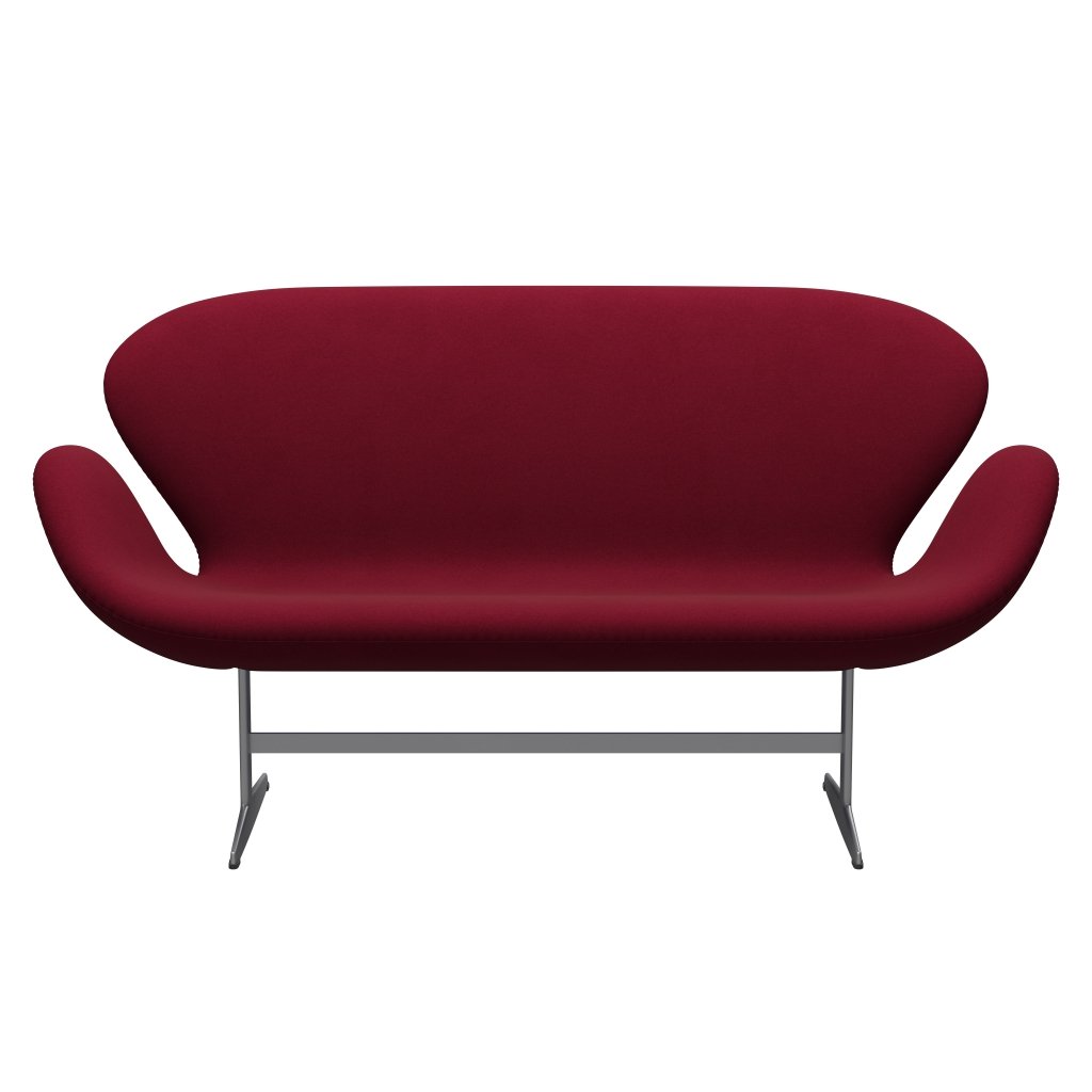 Fritz Hansen Swan Sofa 2 Seater, Silver Grey/Divina Light Aubergine