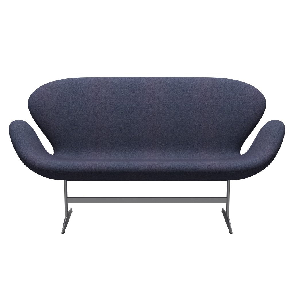 Fritz Hansen Swan Sofa 2 Seater, stříbrná šedá/divina md chladná šedá