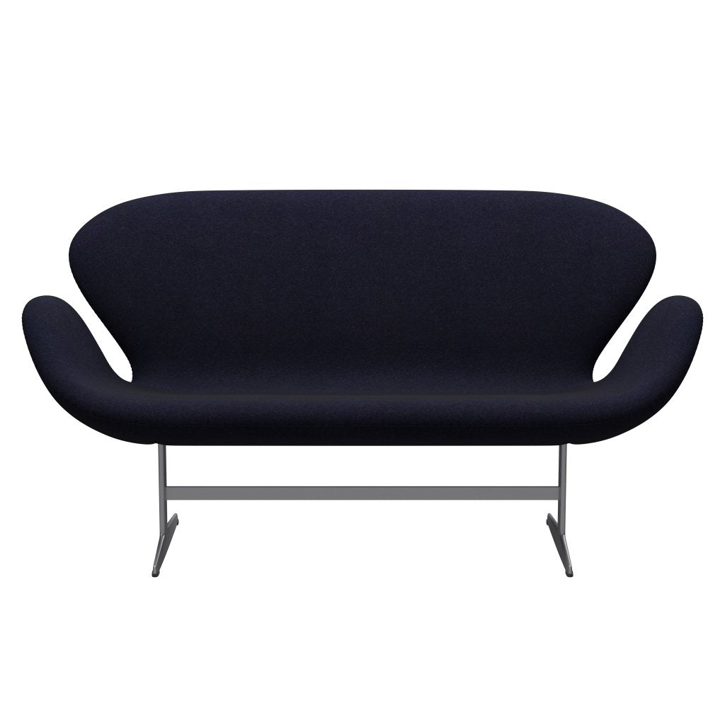 Fritz Hansen Swan Sofa 2 Seater, Silver Grey/Divina MD Navy tma