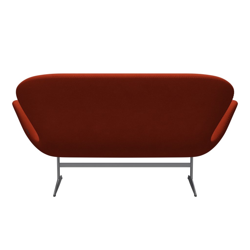 [product_category]-Fritz Hansen Swan Sofa 2 Seater, Silver Grey/Divina Terracotta-Fritz Hansen-3321-DIV552-SGBASE-FRI-4