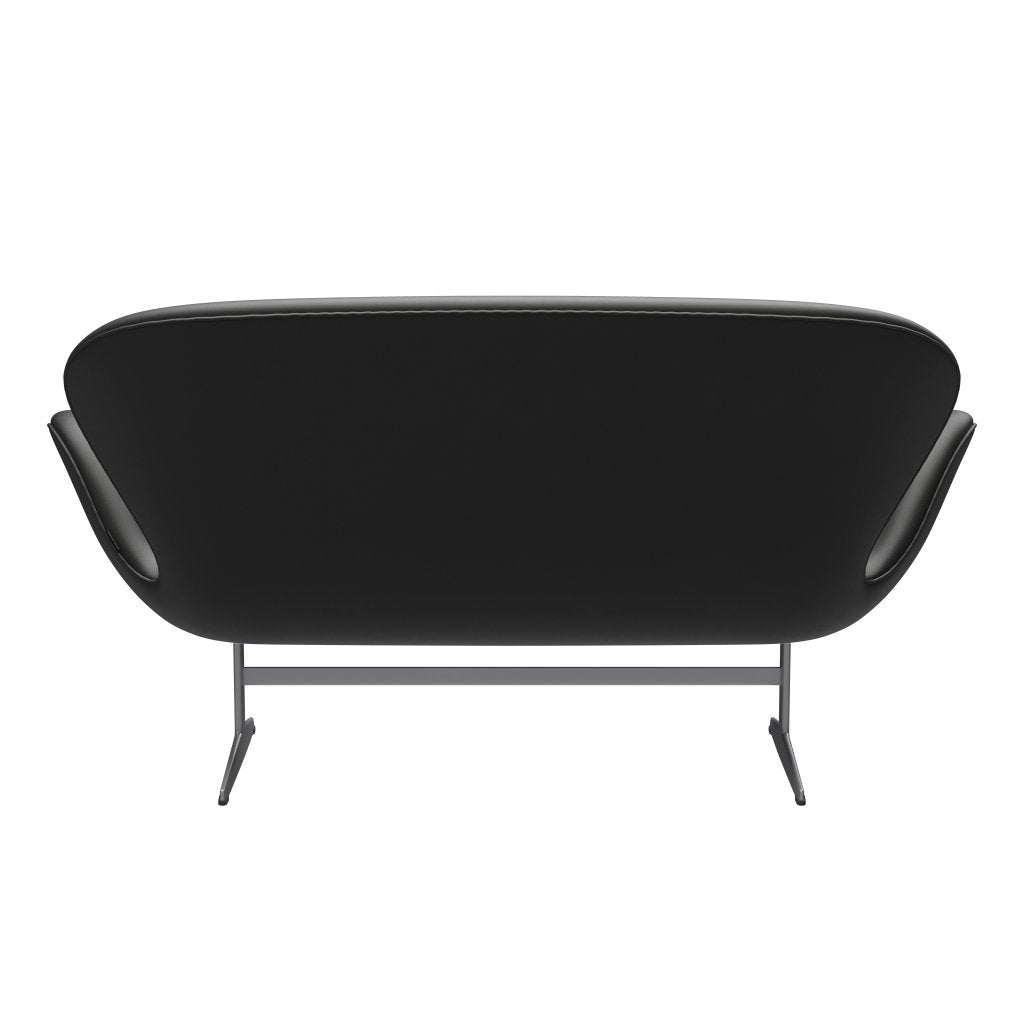 [product_category]-Fritz Hansen Swan Sofa 2 Seater, Silver Grey/Essential Black-Fritz Hansen-3321-STBLA-SGBASE-FRI-4