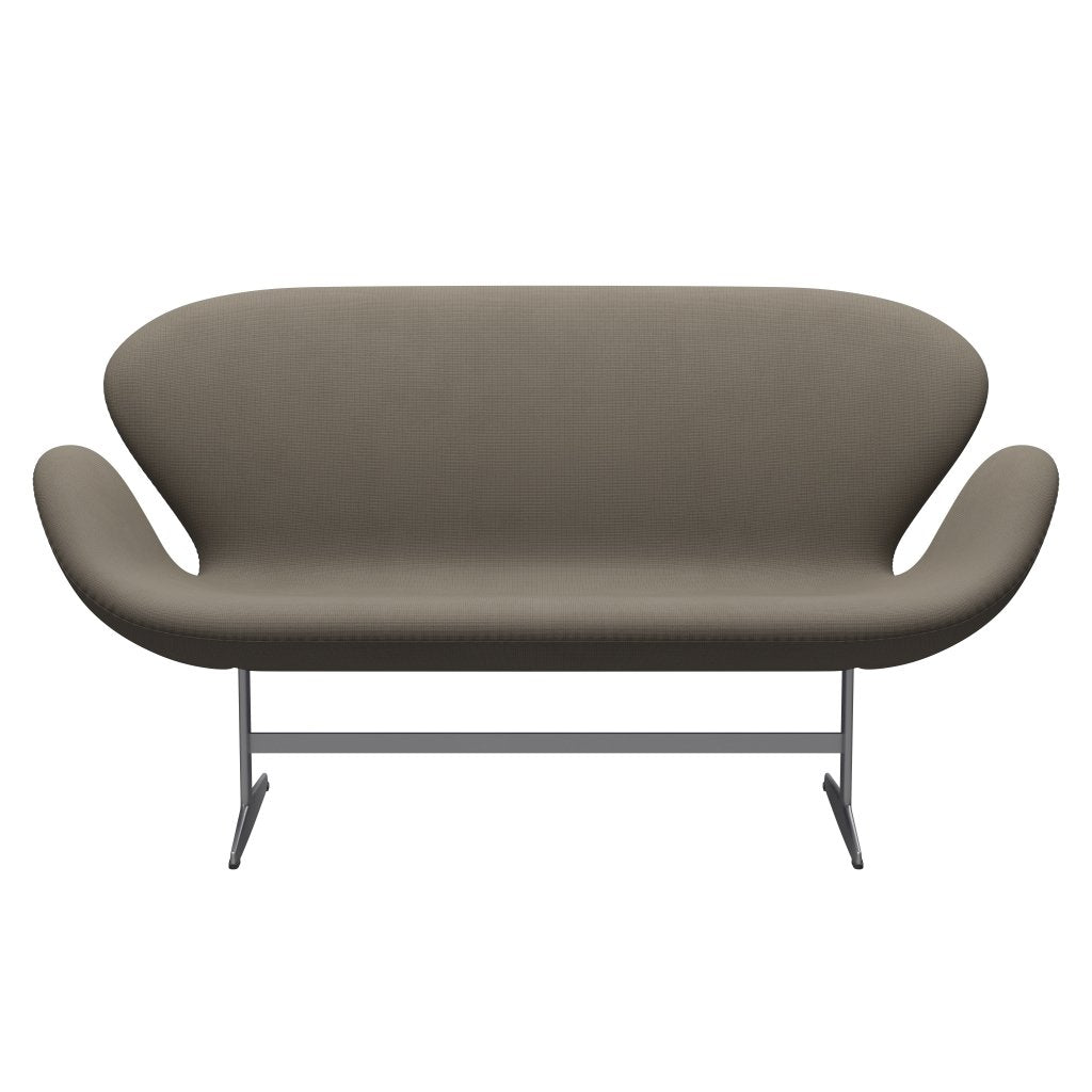 Fritz Hansen Swan Sofa 2 Seater, stříbrná šedá/sláva Beige (61003)