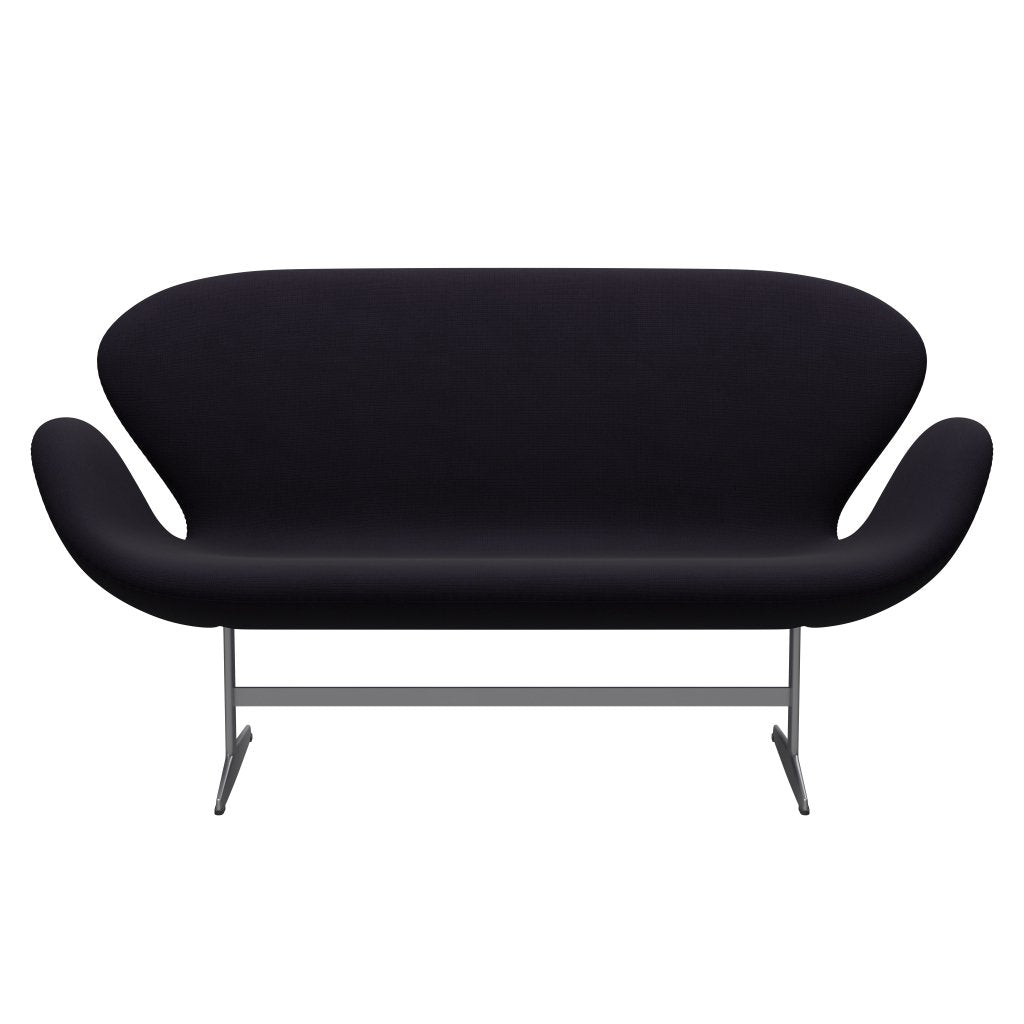 Fritz Hansen Swan Sofa 2 Seater, stříbrná šedá/sláva Bordeaux (64055)