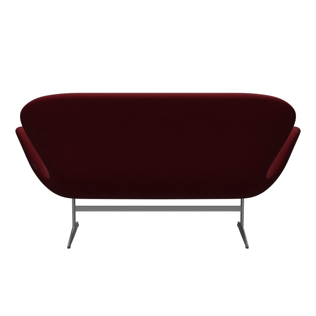 Fritz Hansen Swan Sofa 2 Seater, Silver Grey/Fame Bordeaux (64058)