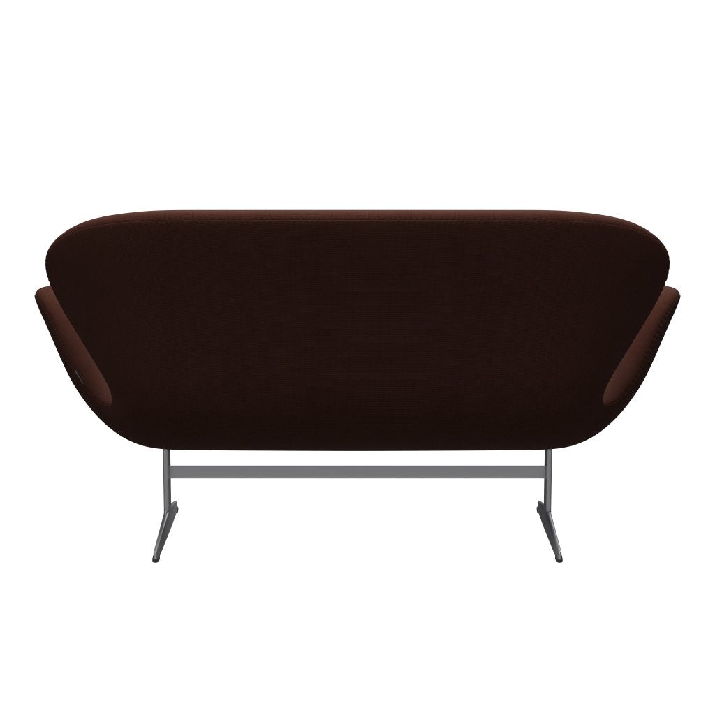 Fritz Hansen Swan Sofa 2 Seater, stříbrná šedá/sláva Brown (61047)