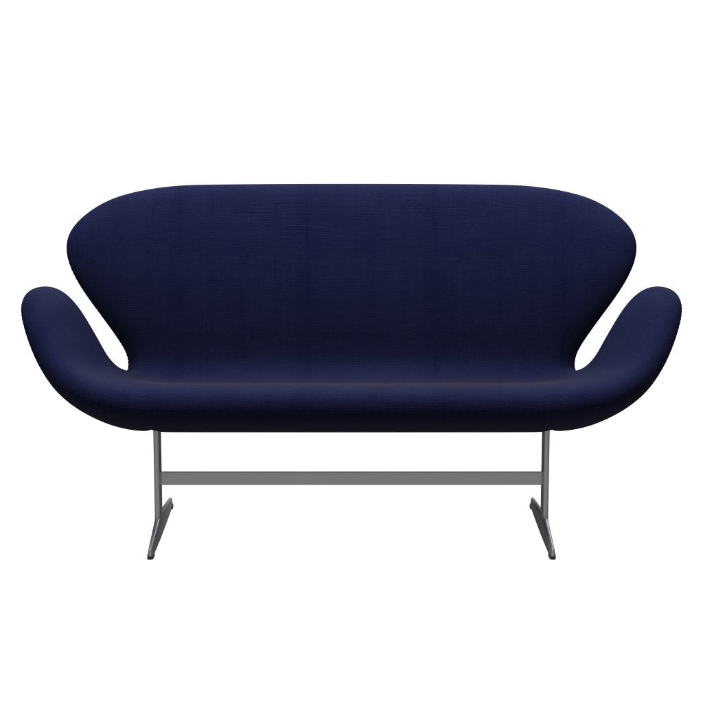 Fritz Hansen Swan Sofa 2 Seater, stříbrná šedá/sláva tmavě modrá (66005)