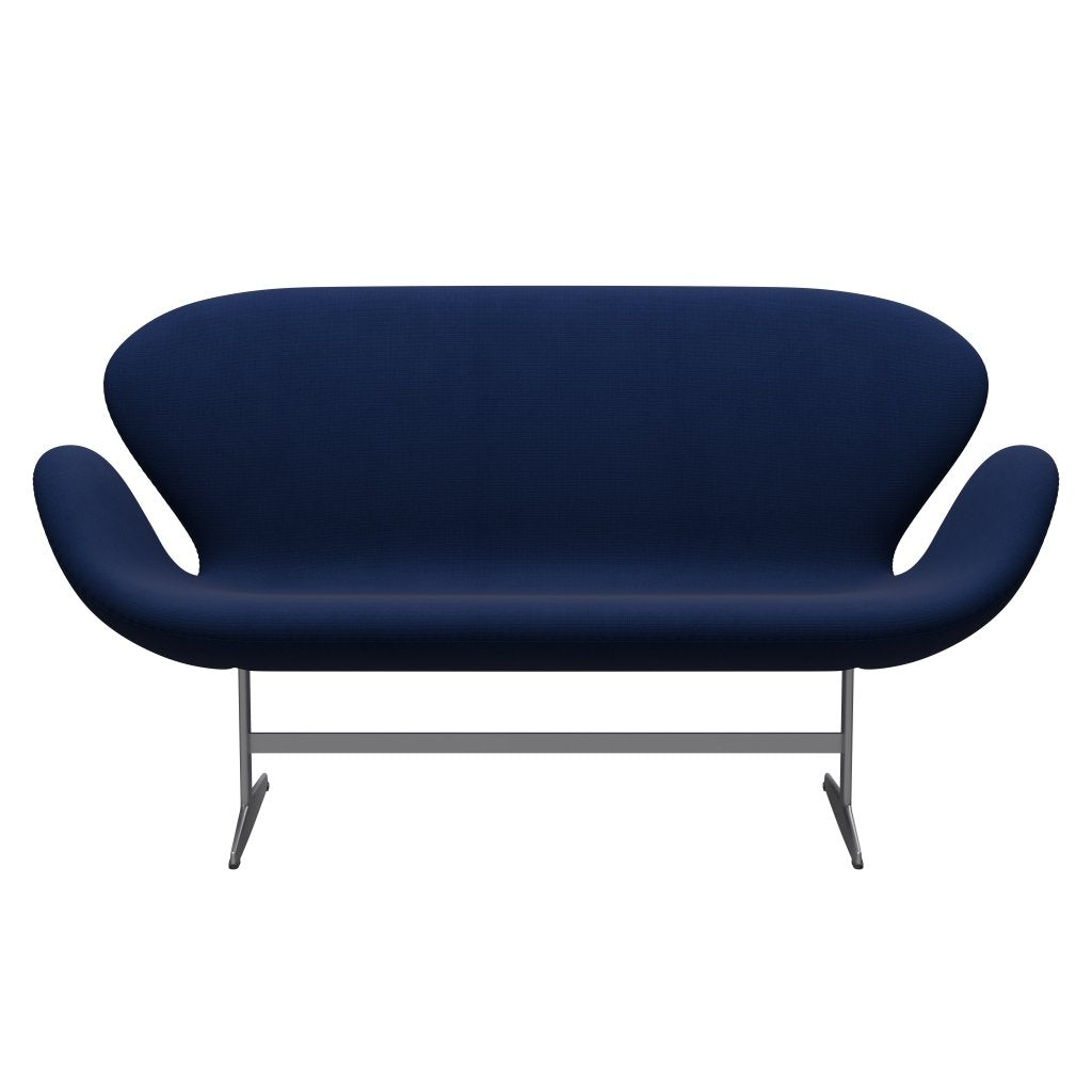 Fritz Hansen Swan Sofa 2 Seater, stříbrná šedá/sláva tmavě modrá (66071)