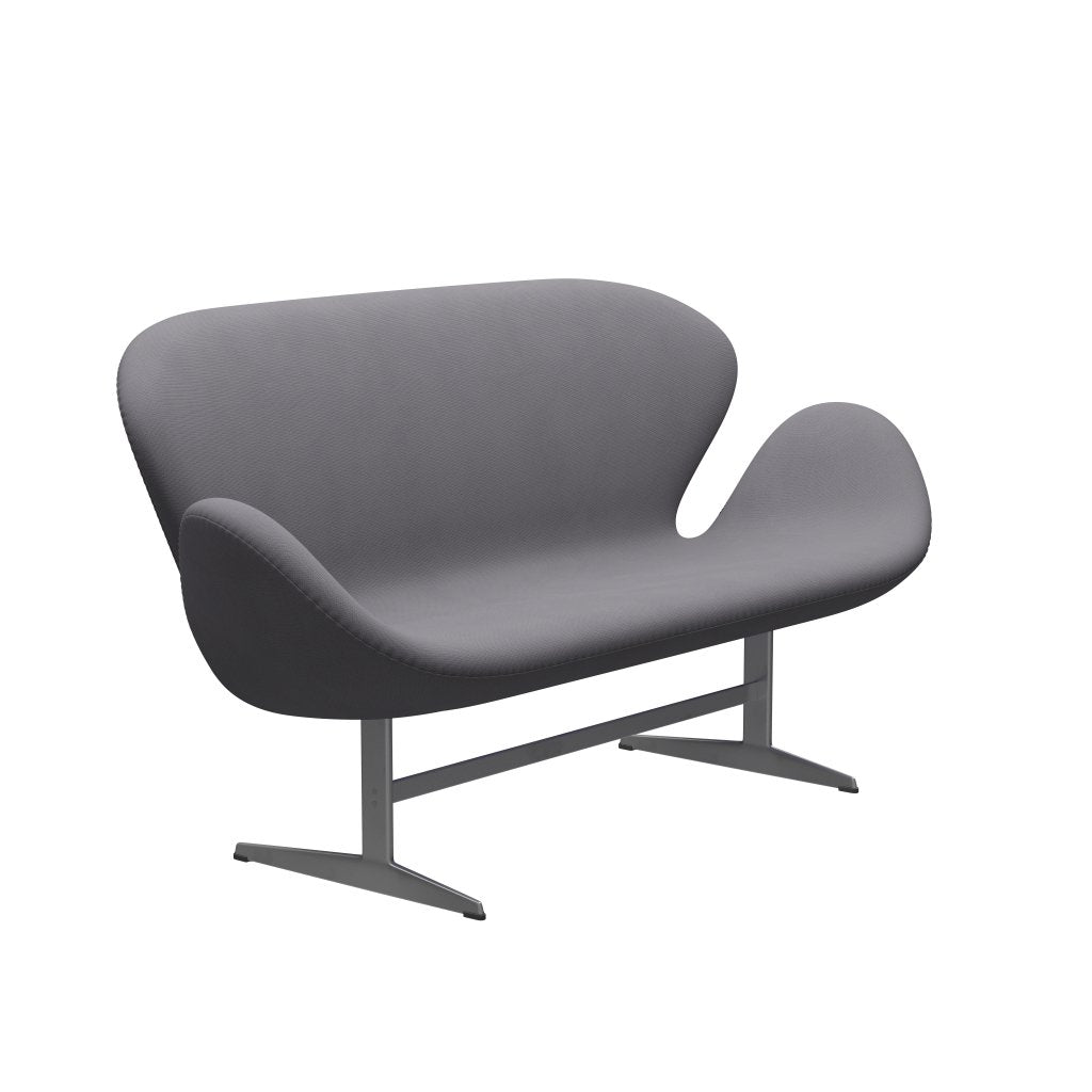 Fritz Hansen Swan Sofa 2 Seater, stříbrná šedá/sláva šedá (60078)