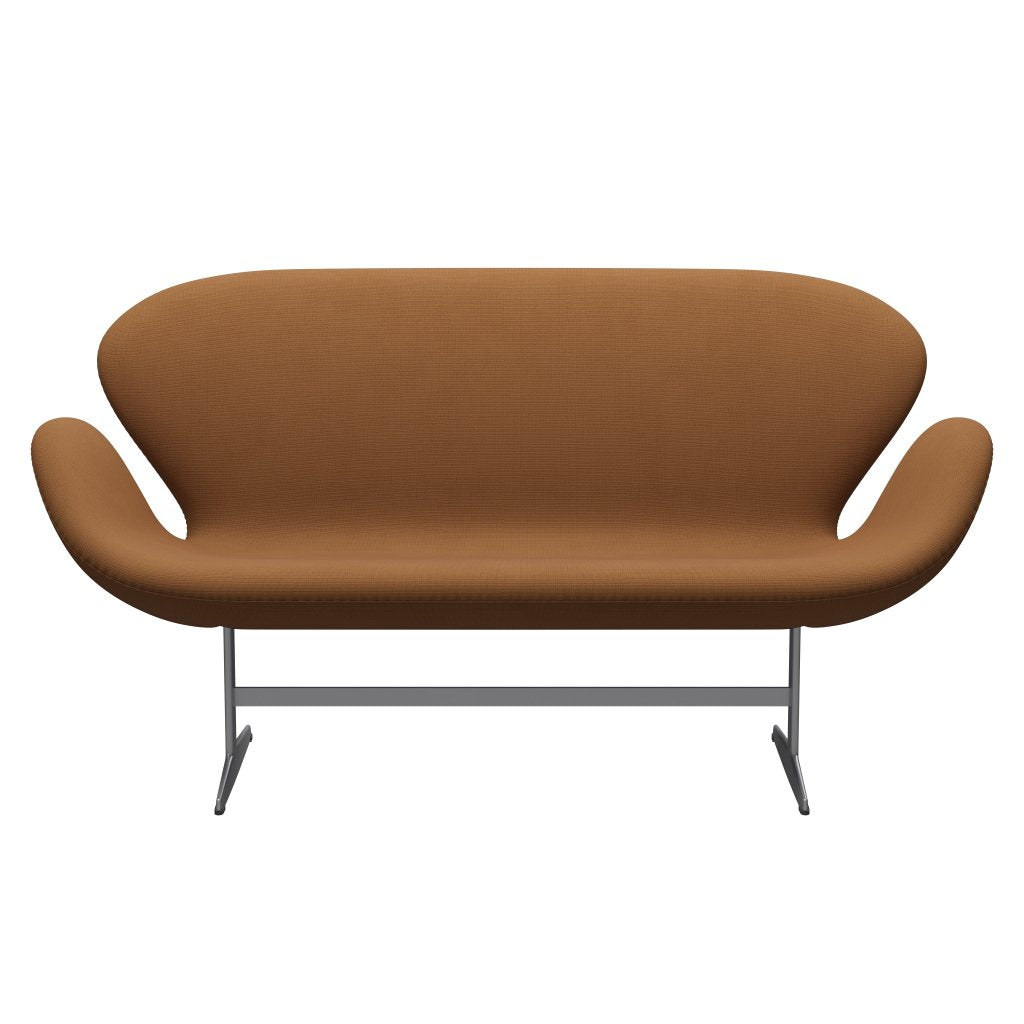 Fritz Hansen Swan Sofa 2 Seater, Silver Grey/Fame Light Brown (61131)