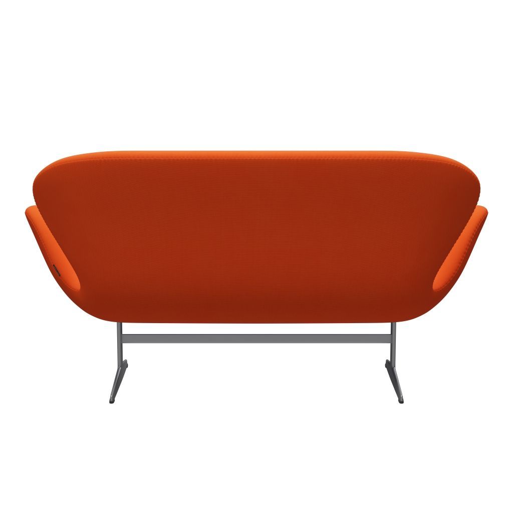 Fritz Hansen Swan Sofa 2 Seater, stříbrná šedá/sláva oranžová (63016)