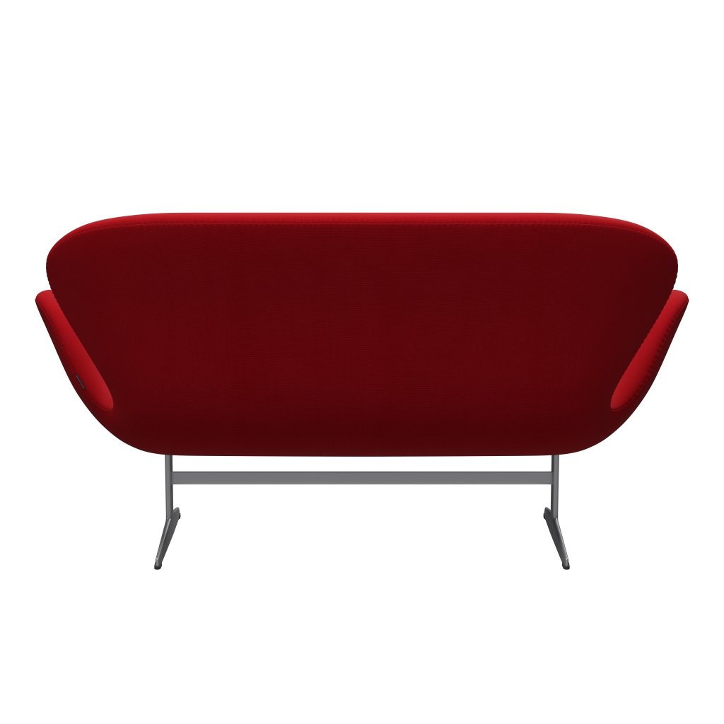 Fritz Hansen Swan Sofa 2 Seater, Silver Grey/Fame Red (64089)