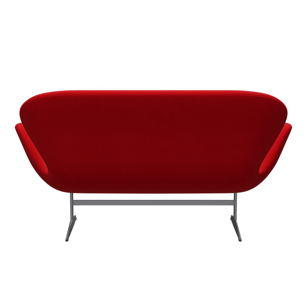 Fritz Hansen Swan Sofa 2 Seater, Silver Grey/Fame Red (64119)