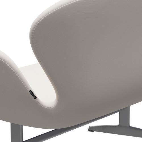 [product_category]-Fritz Hansen Swan Sofa 2 Seater, Silver Grey/Fame White-Fritz Hansen-3321-F60005-SGBASE-FRI-5