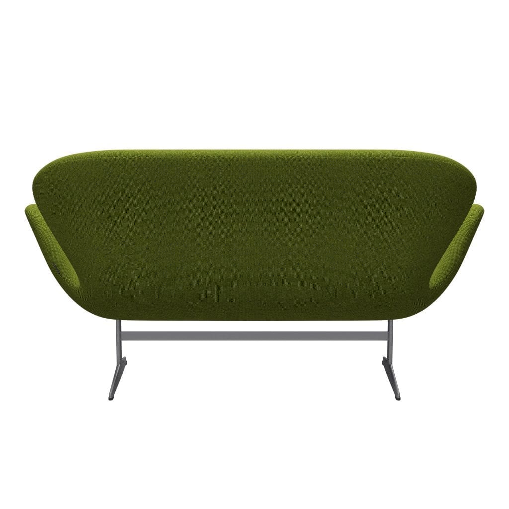 [product_category]-Fritz Hansen Swan Sofa 2 Seater, Silver Grey/Hallingdal Green-Fritz Hansen-3321-HAL980-SGBASE-FRI-4