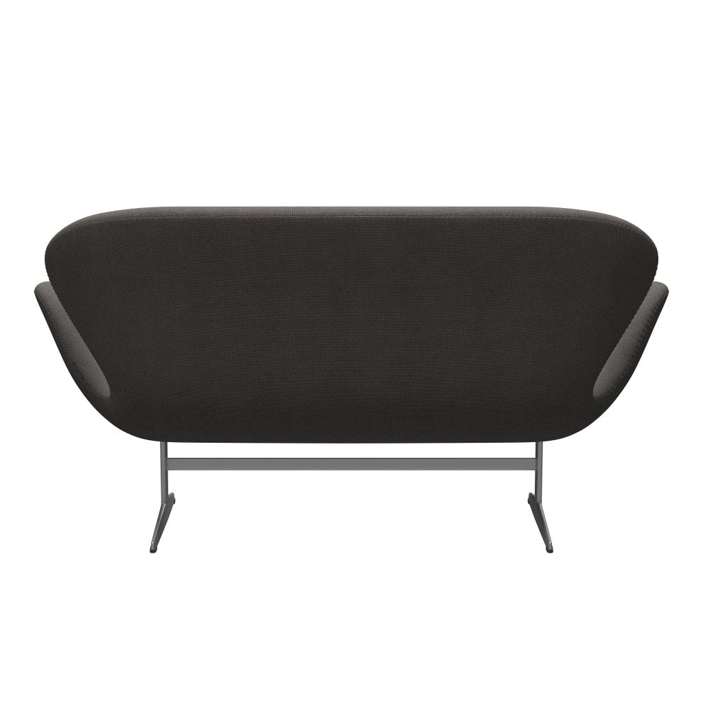 [product_category]-Fritz Hansen Swan Sofa 2 Seater, Silver Grey/Hallingdal Grey Dark-Fritz Hansen-3321-HAL143-SGBASE-FRI-4