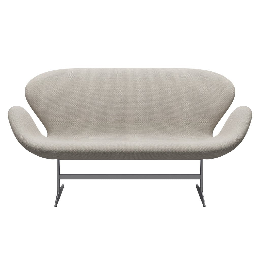 Fritz Hansen Swan Sofa 2 Seater, Silver Grey/Hallingdal Light Grey (103)