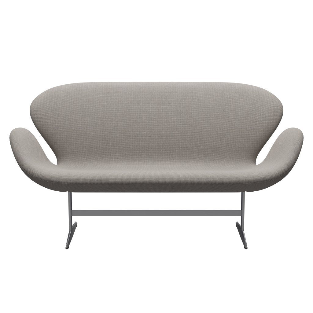 Fritz Hansen Swan Sofa 2 Seater, Silver Grey/Hallingdal Light Grey (113)